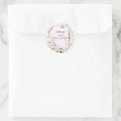 Sticker Rond Fleurs Sauvages Couleurs Douces Bébé rose (Sac)