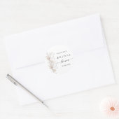Sticker Rond Fleurs sauvages de mariage beige (Enveloppe)