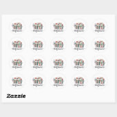 Sticker Rond Fleurs sauvages de troix (Feuille)