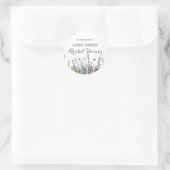 Sticker Rond Fleurs sauvages et papillons (Sac)
