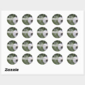 Sticker Rond Fleurs Sauvages Mariage Invitations et Faveurs (Feuille)