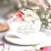 Sticker Rond Fleurs sauvages Merci