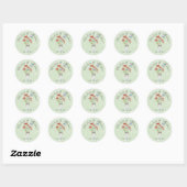 Sticker Rond Fleurs sauvages rustiques en mariage de bocal blan (Feuille)