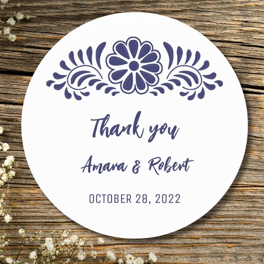 STICKER ROND FLEURS TALAVERA