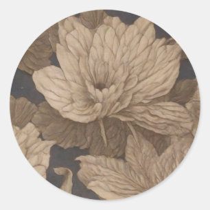 Sticker Rond Fleurs tombantes représentées sur des fresques anc