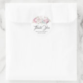 Sticker Rond Fleurs tropicales exotiques Mariage rose (Sac)