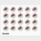 Sticker Rond Fleurs vintage blooms (Feuille)