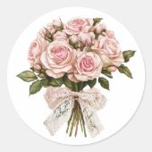 Sticker Rond Fleurs vintages (Devant)