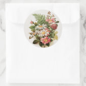 Sticker Rond Fleurs vintages (Sac)