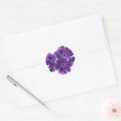 Sticker Rond fleurs violettes (Enveloppe)