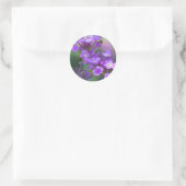 Sticker Rond Fleurs violettes (Sac)