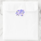 Sticker Rond Fleurs Violettes (Sac)