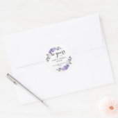 Sticker Rond Fleurs violettes de lavande 50e anniversaire maria (Enveloppe)