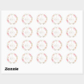 Sticker Rond fleurs wreath Baptême