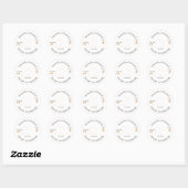 Sticker Rond Flight Plane Travelling theme Wedding (Feuille)