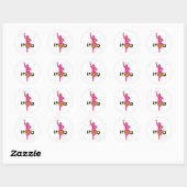 Sticker Rond Fling Highland Dancer (Feuille)