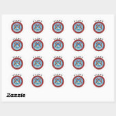 Sticker Rond Flint, Michigan (Feuille)