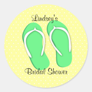 Sticker Rond Flip Flops et Pois