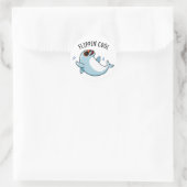 Sticker Rond Flippin Cool drôle Dolphin Pun (Sac)
