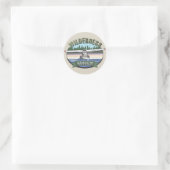 Sticker Rond Floatplane Aviation Wilderness Adventure (Sac)