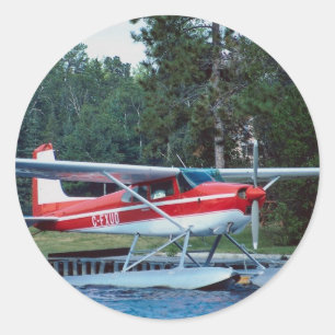 Sticker Rond Floatplane de Cessna