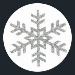 Sticker Rond Flocon<br><div class="desc">Flocon de neige</div>