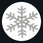 Sticker Rond Flocon<br><div class="desc">Flocon de neige</div>