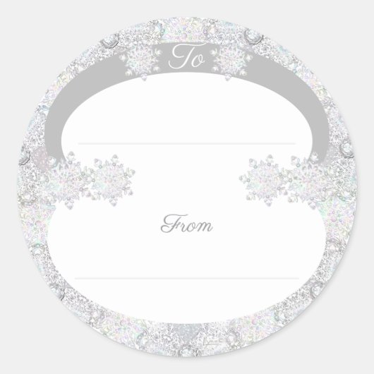 Sticker Rond flocon blanc (Devant)