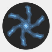 Sticker Rond Flocon céleste - (Devant)