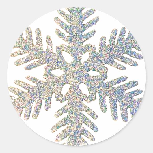 Sticker Rond Flocon de neige (Devant)