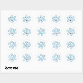 Sticker Rond Flocon de neige (Feuille)