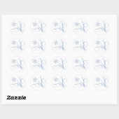 Sticker Rond Flocon de neige (Feuille)