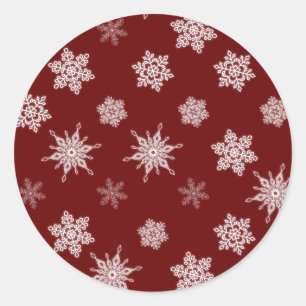 Sticker Rond Flocon de neige