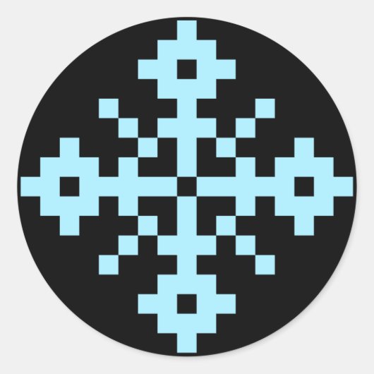 Sticker Rond Flocon de neige (Devant)