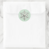 Sticker Rond Flocon de neige argenté 3D Noël vert (Sac)