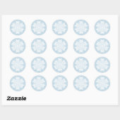 Sticker Rond Flocon de neige blanc (bleu givré) (Feuille)