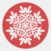Sticker Rond Flocon de neige blanc (Cranberry) (Devant)