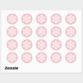 Sticker Rond Flocon de neige blanc (Sucre Blush) (Feuille)