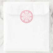Sticker Rond Flocon de neige blanc (Sucre Blush) (Sac)