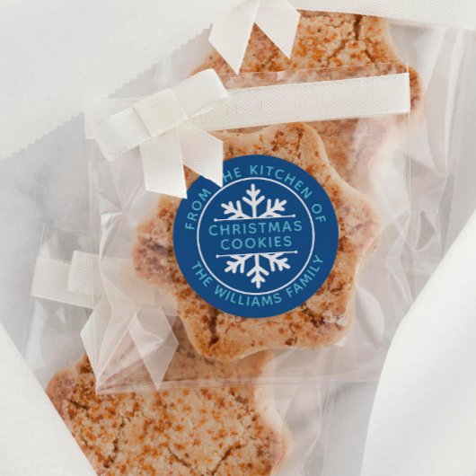 Sticker Rond Flocon De Neige Blanche De La Cuisine Cuisson De N