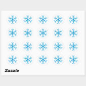 Sticker Rond Flocon de neige congelé Motif Flocon de neige Floc (Feuille)