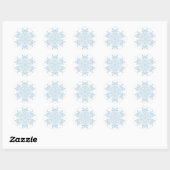 Sticker Rond Flocon de neige élégant (bleu givré) (Feuille)
