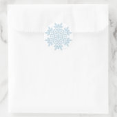 Sticker Rond Flocon de neige élégant (bleu givré) (Sac)