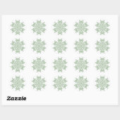 Sticker Rond Flocon de neige élégant (Sage Pine) (Feuille)