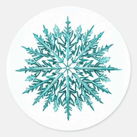Sticker Rond Flocon de neige Icy (Devant)