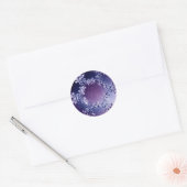 Sticker Rond Flocon de neige pourpre (Enveloppe)