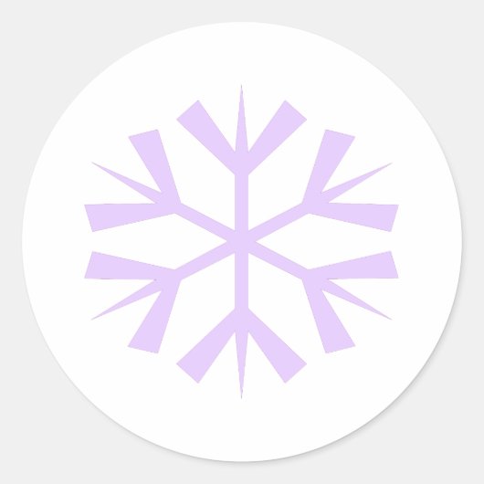 Sticker Rond Flocon de neige super violet (Devant)