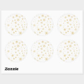 Sticker Rond Flocon de neige Twinkle 3 -Or & Blanc- (Feuille)