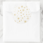 Sticker Rond Flocon de neige Twinkle 3 -Or & Blanc- (Sac)