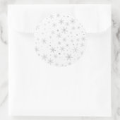Sticker Rond Flocon de neige Twinkle -gris argenté et blanc- (Sac)